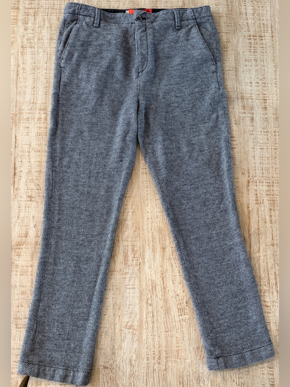 Cartonnier Anthropologie Gray Textured Slim Ankle Pants Cropped Trouser Red Labe